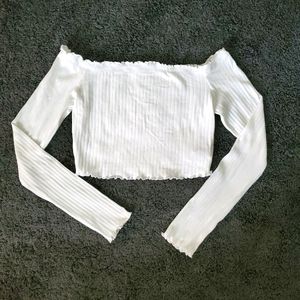 SHEIN off shoulder crop top Medium